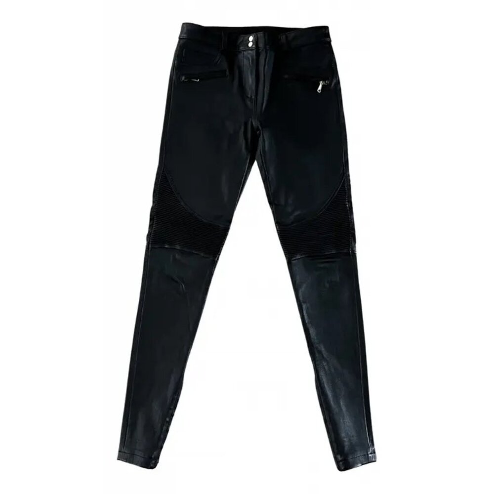 Rebecca Vallance Lamb Leather Skinny Leg Pants - BRAND NEW